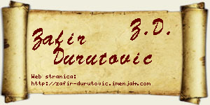 Zafir Durutović vizit kartica
